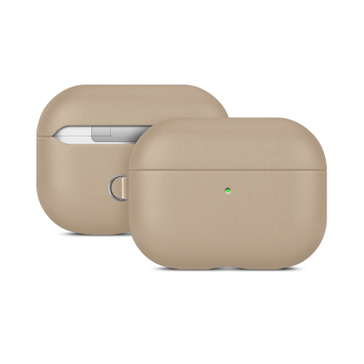 Apple AirPods Pro 3 Case M-Safe Charging Enabled Mutural Yahu Series Leather Design Cover Brown