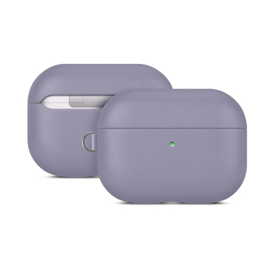 Apple AirPods Pro 3 Case M-Safe Charging Enabled Mutural Yahu Series Leather Design Cover Purple