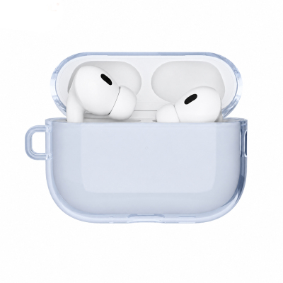 Apple AirPods Pro 3 Case with M-Safe Charging Function, Mutural Ice Colour Series Silicone Cover Açık Mavi