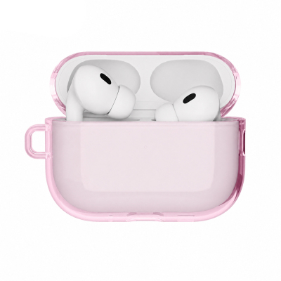 Apple AirPods Pro 3 Case with M-Safe Charging Function, Mutural Ice Colour Series Silicone Cover Pink