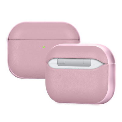 Apple AirPods Pro 3 Case with M-Safe Charging, Mutural Poying Series, Leather Design Cover Pink