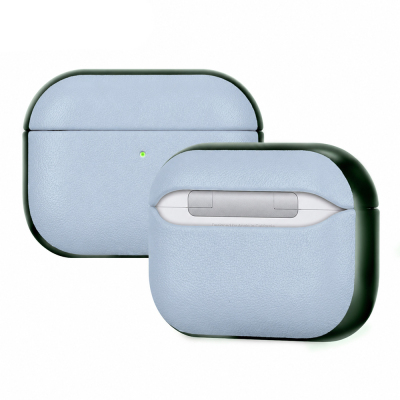 Apple AirPods Pro 3 Case with M-Safe Charging, Mutural Poying Series, Leather Design Cover Blue