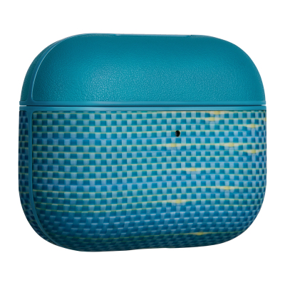 Apple Airpods Pro 3 Kılıf Aramid Fiber Pitaka Glints of Gold Serisi Kapak Mavi