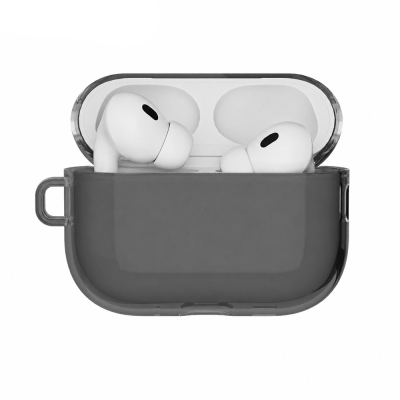 Apple AirPods Pro 3 Kılıf M-Safe Şarj Özellikli Mutural Ice Colour Serisi Silikon Kapak Siyah