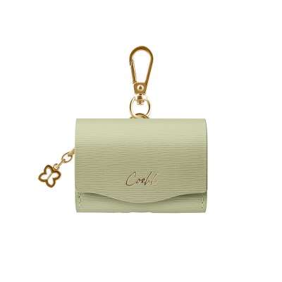 Apple Airpods Pro 3 Kılıf PU Deri Çanta Tasarımlı Coehl Mirelle Serisi Kapak Açık Yeşil