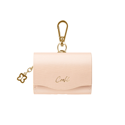 Apple AirPods Pro Case PU Leather Bag Design Coehl Mirelle Series Cover Açık Pembe