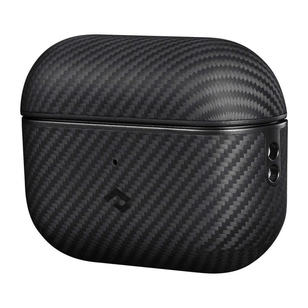 Apple Airpods Pro Kılıf 600D Aramid Fiber Pitaka Classic Serisi Black-Grey Twill Kılıf - 4