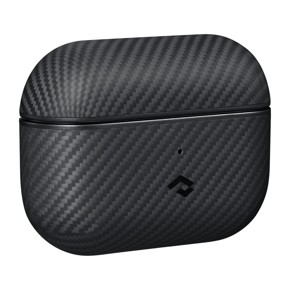 Apple Airpods Pro Kılıf 600D Aramid Fiber Pitaka Classic Serisi Black-Grey Twill Kılıf - 6
