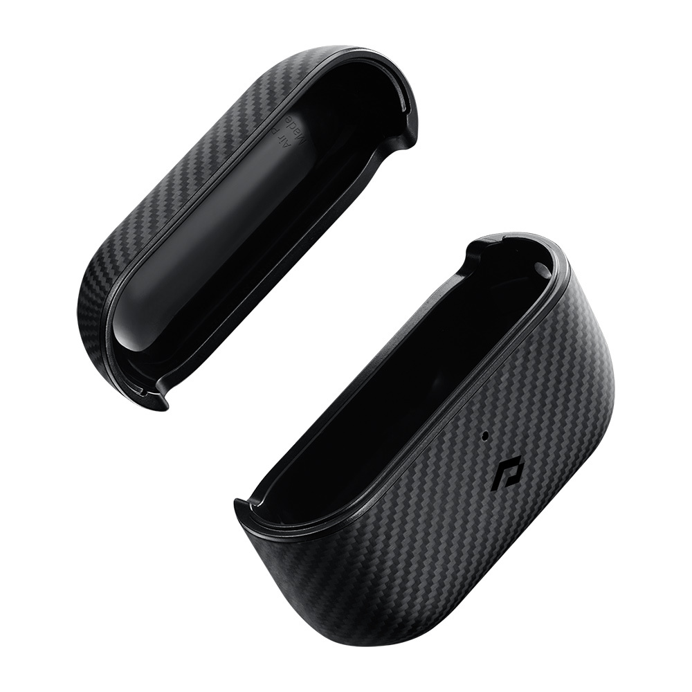 Apple Airpods Pro Kılıf 600D Aramid Fiber Pitaka Classic Serisi Black-Grey Twill Kılıf - 10