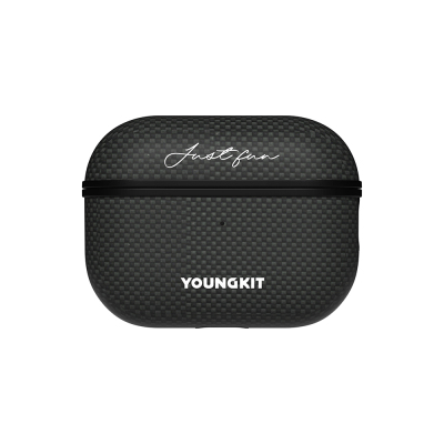 Apple Airpods Pro Kılıf M-safe Şarj Özellikli Aramid Fiber Youngkit 1500D Extreme Wing Serisi Kapak Siyah