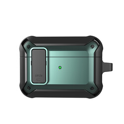 Apple Airpods Pro Kılıf Wiwu Mecha Kılıf Siyah-Yeşil