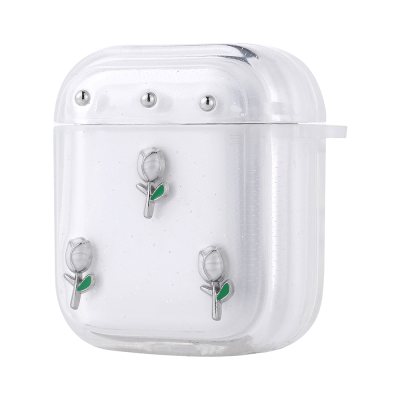 Apple Airpods Zore Airbag 44 Airbag Design Glitter Transparent Kutup Case Lale