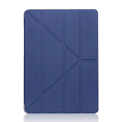 Apple iPad 10.2 2021 (9.Generation) Case Zore Tri Folding Stand Case Navy blue