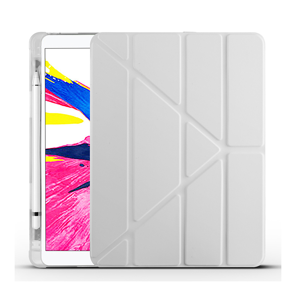 Apple iPad 10.2 2021 (9.Nesil) Kılıf Zore Tri Folding Kalem Bölmeli Standlı Kılıf - 4