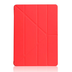 Apple iPad 10.2 2021 (9.Nesil) Kılıf Zore Tri Folding Standlı Kılıf Kırmızı