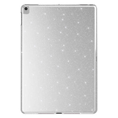 Apple iPad 10.2 2021 (9.Nesil) Simli Parlak Görünümlü Zore Tablet Koton Kılıf Gümüş