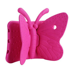 Apple iPad 10.2 2021 (9.Generation) Zore Butterfly Stand Tablet Case Dark Pink