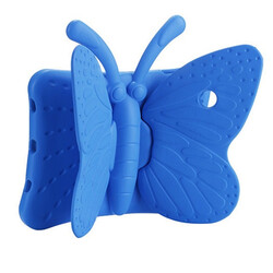 Apple iPad 10.2 2021 (9.Generation) Zore Butterfly Stand Tablet Case Blue