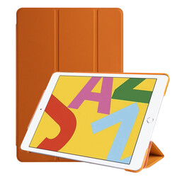 Apple iPad 10.2 2021 (9.Nesil) Zore Smart Cover Standlı 1-1 Kılıf Turuncu