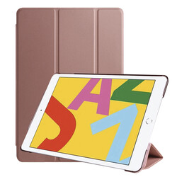 Apple iPad 10.2 2021 (9.Nesil) Zore Smart Cover Standlı 1-1 Kılıf Rose Gold