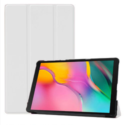 Apple iPad 10.2 2021 (9.Nesil) Zore Smart Cover Standlı 1-1 Kılıf Beyaz