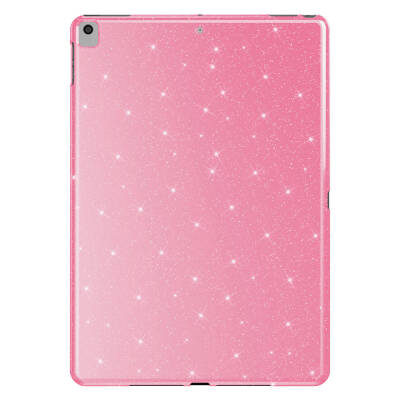 Apple iPad 10.2 (8. Nesil) Simli Parlak Görünümlü Zore Tablet Koton Kılıf Pembe