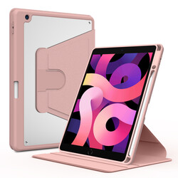 Apple iPad 10.2 (8.Generation) Case Zore Nayn Rotatable Stand Case Pink