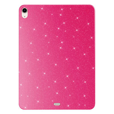 Apple iPad 10.9 2022 (10th Generation) Glitter Shiny Appearance Zore Tablet Koton Case Dark Pink