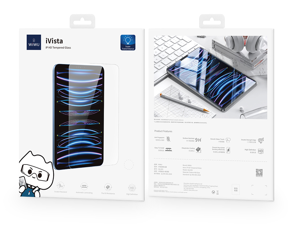 Apple iPad 10.9 2022 (10th Generation) Wiwu Wi-GQ003 iVista Series Oleophobic HD Tempered Glass Screen Protector - 4