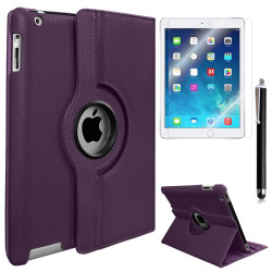 Apple iPad 6 Air 2 Zore Dönebilen Standlı Kılıf Mor