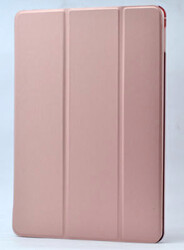 Apple iPad 6 Air 2 Zore Smart Cover Standlı 1-1 Kılıf Rose Gold