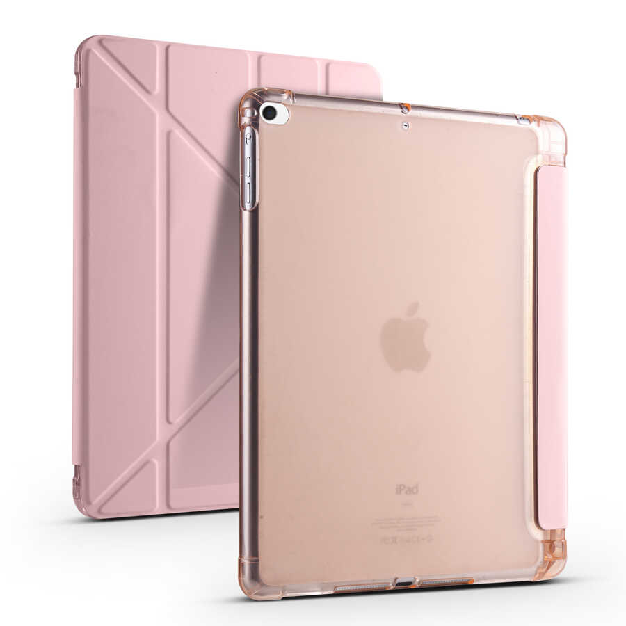 Apple iPad 9.7 2018 (6.Generation) Case Zore Tri Folding Smart With Pen Stand Case - 12