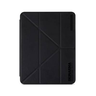 Apple iPad Air 10.9 2020 (4.Nesil) Kılıf SkinArma Sticker Tasarımlı Arkası Şeffaf Çıkarılabilir Magnetik Henko Kılıf Siyah