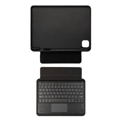 Apple iPad Air 10.9 2020 (4.Nesil) Zore Border Keyboard Bluetooh Bağlantılı Standlı Klavyeli Tablet Kılıfı Siyah