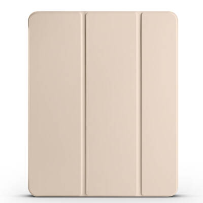 Apple iPad Air 10.9 2020 (4.Nesil) Zore Smart Cover Kalem Bölmeli Standlı 1-1 Kılıf Gold