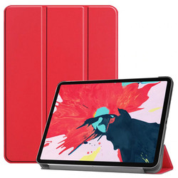 Apple iPad Air 10.9 2020 (4.Nesil) Zore Smart Cover Standlı 1-1 Kılıf Kırmızı