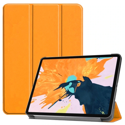 Apple iPad Air 10.9 2020 (4.Nesil) Zore Smart Cover Standlı 1-1 Kılıf Turuncu