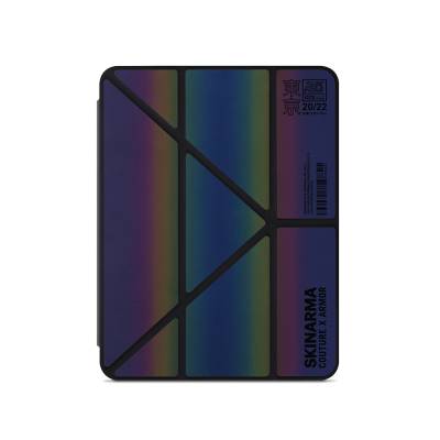 Apple iPad Air 10.9 2020 (4th Generation) Case SkinArma Holographic Design Transparent Detachable Magnetic Kira Kobai Case Colorful