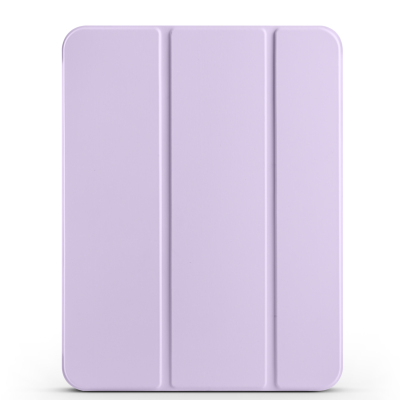 Apple iPad 10.9 2022 (10.Nesil) Zore Smart Cover Kalem Bölmeli Standlı 1-1 Kılıf Lila
