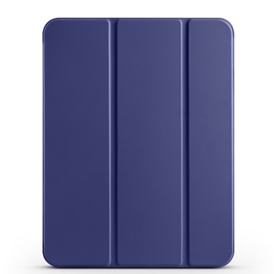 Apple iPad Air 10.9 2022 (10th Generation) Zore Smart Cover 1-1 Case with Pen Compartment Stand Navy blue