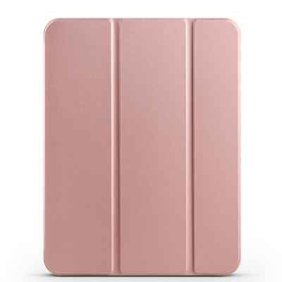 Apple iPad Air 10.9 2022 (10th Generation) Zore Smart Cover 1-1 Case with Pen Compartment Stand Rose Gold