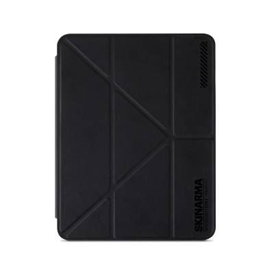 Apple iPad Air 10.9 2022 (5.Nesil) Kılıf SkinArma Sticker Tasarımlı Arkası Şeffaf Çıkarılabilir Magnetik Henko Kılıf Siyah