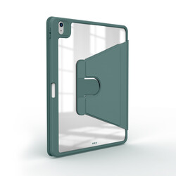 Apple iPad Air 10.9 2022 (5.Nesil) Kılıf Zore Nayn Rotatable Stand Case Dark Green