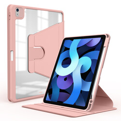 Apple iPad Air 10.9 2022 (5.Nesil) Kılıf Zore Nayn Rotatable Stand Case Pink