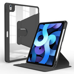 Apple iPad Air 10.9 2022 (5.Nesil) Kılıf Zore Nayn Rotatable Stand Case Black