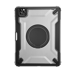 Apple iPad Air 10.9 2022 (5.Nesil) Wiwu Mecha Rotatable Stand Tablet Case Black