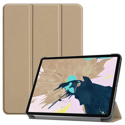 Apple iPad Air 10.9 2022 (5.Nesil) Zore Smart Cover Standlı 1-1 Kılıf Gold