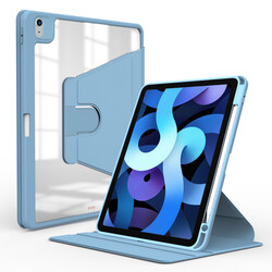 Apple iPad Air 11 2024 Case Zore Nayn Rotatable Stand Case Light Blue