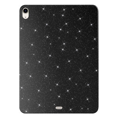Apple iPad Air 11 2025 M3 Glitter Shiny Look Zore Tablet Cotton Case Black