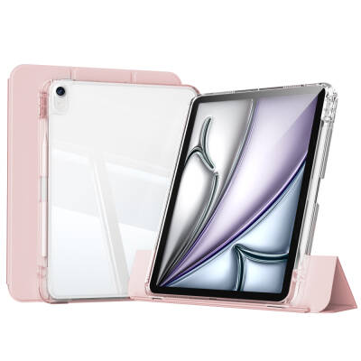 ​Apple iPad Air 13 2024 Case Magnetic Detachable Airbag Zore Sliding Tablet Case Pink